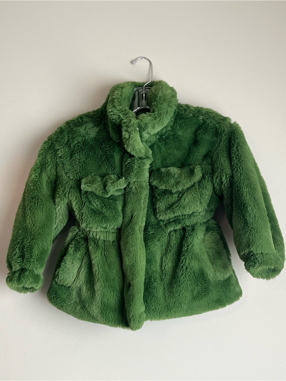 Scoop Girls Faux Fur Jacket with Cinched Waist